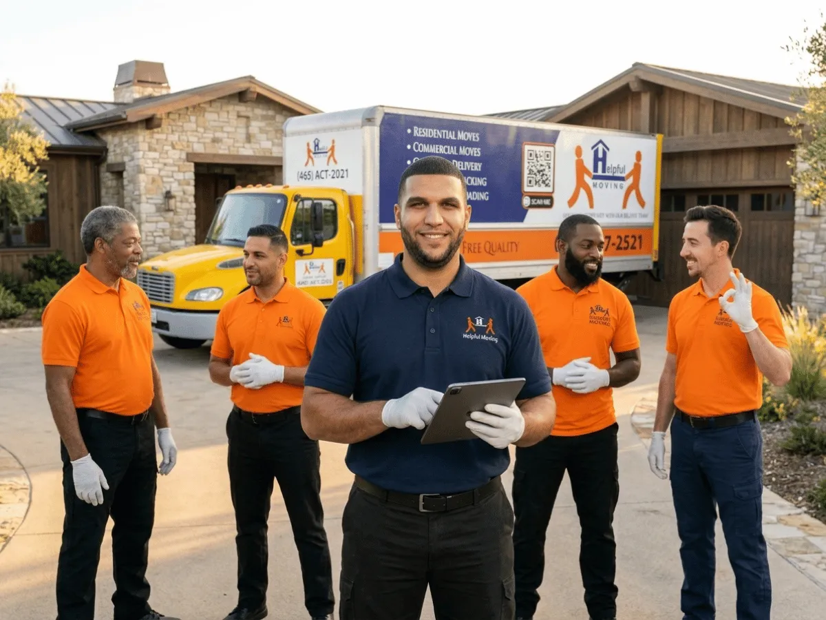 Helpful Moving team loading a truck for an Orange County residential move