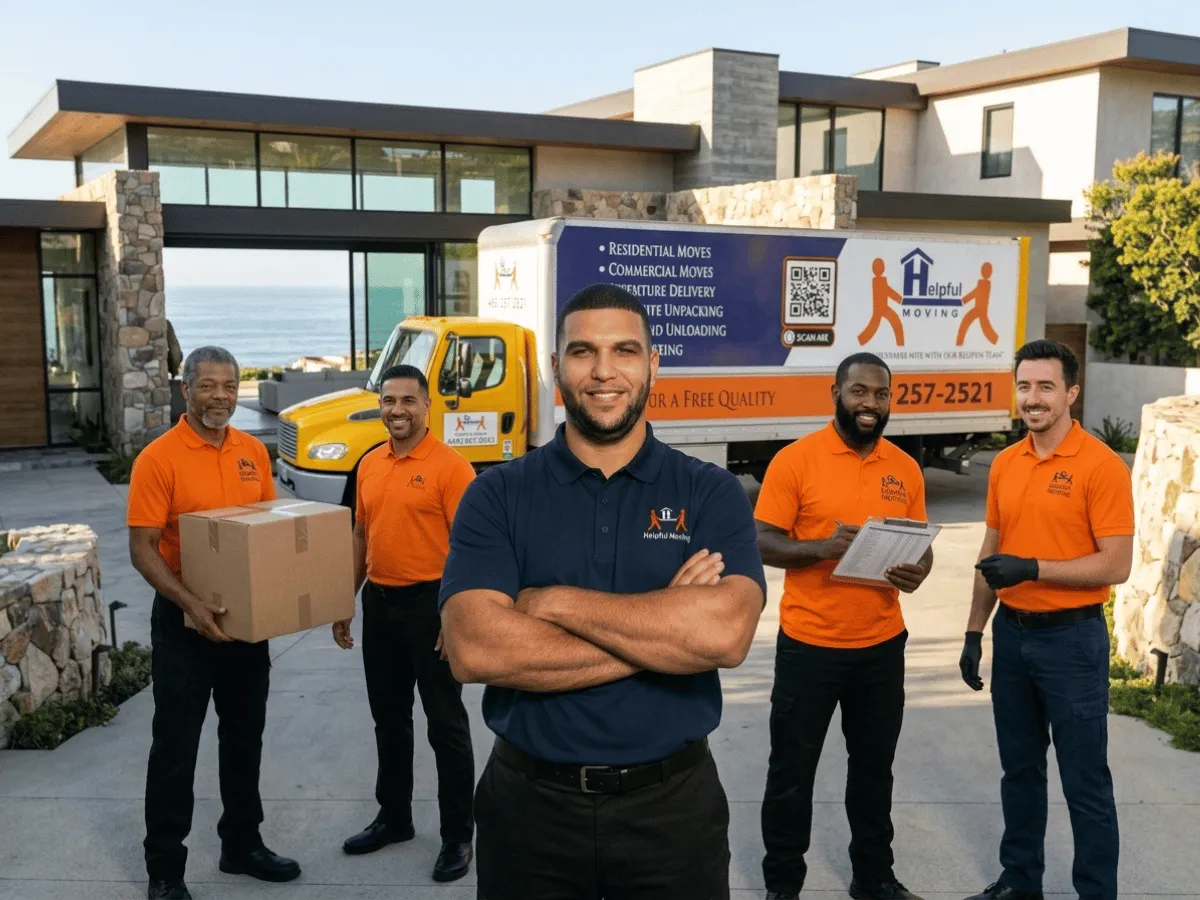 Helpful Moving crew on a residential moving job in Laguna Hills, CA
