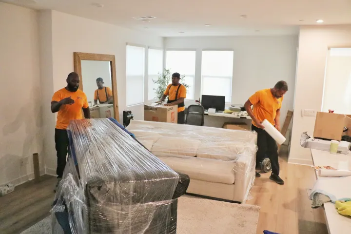 White-glove moving service at a luxury home in Orange County
