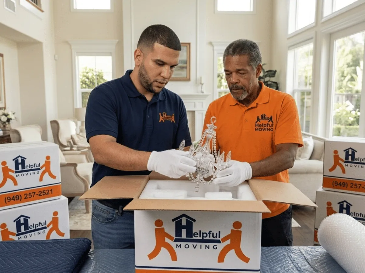 White-glove packing of fragile and high-value items